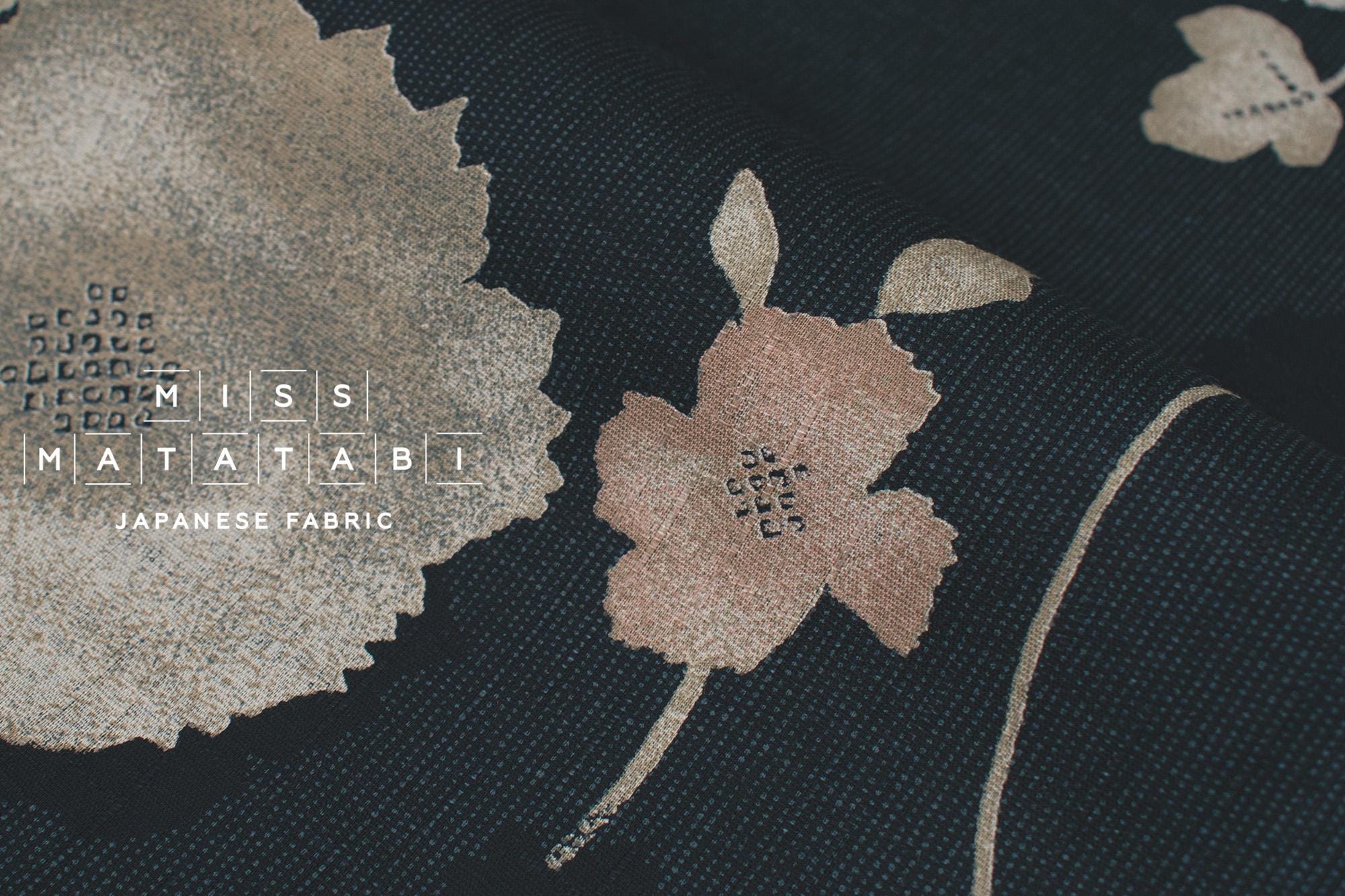 Japanese Fabric Kaede - blue - 50cm