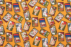 Japanese Fabric Hanafuda - yellow - 50cm