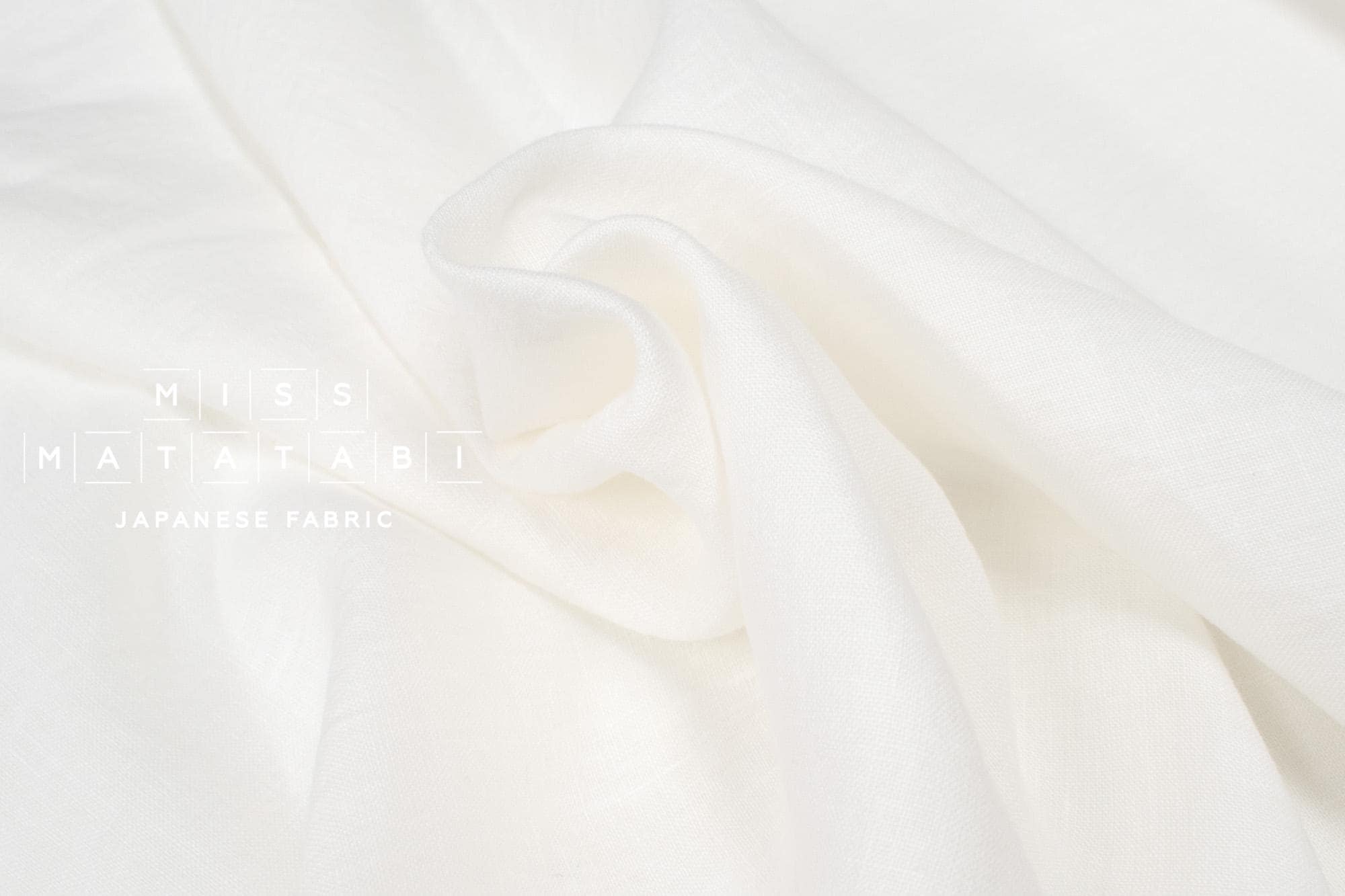 DEADSTOCK Shokunin Collection Orihimedaki Washed Linen - white