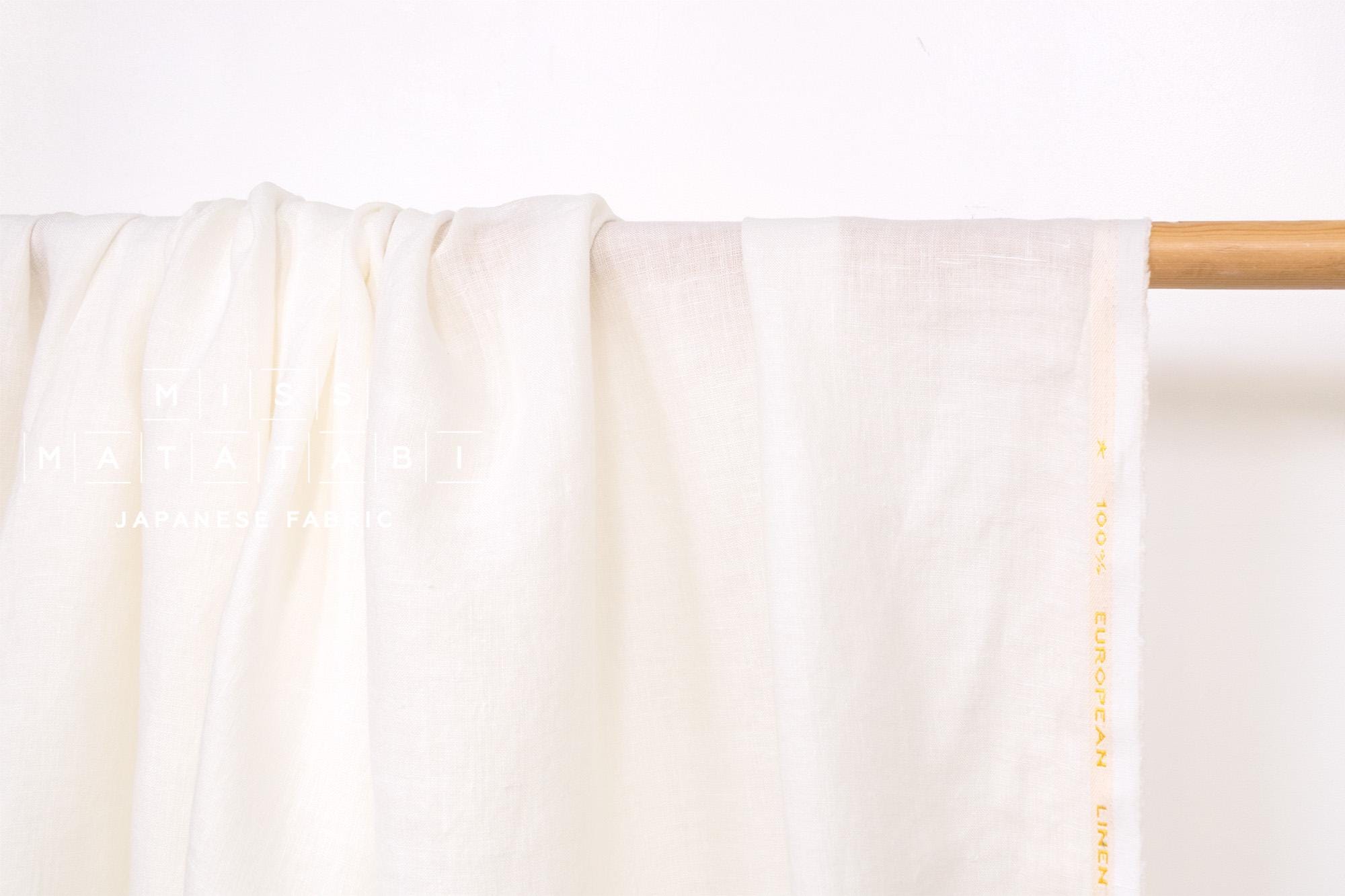 DEADSTOCK Shokunin Collection Orihimedaki Washed Linen - white