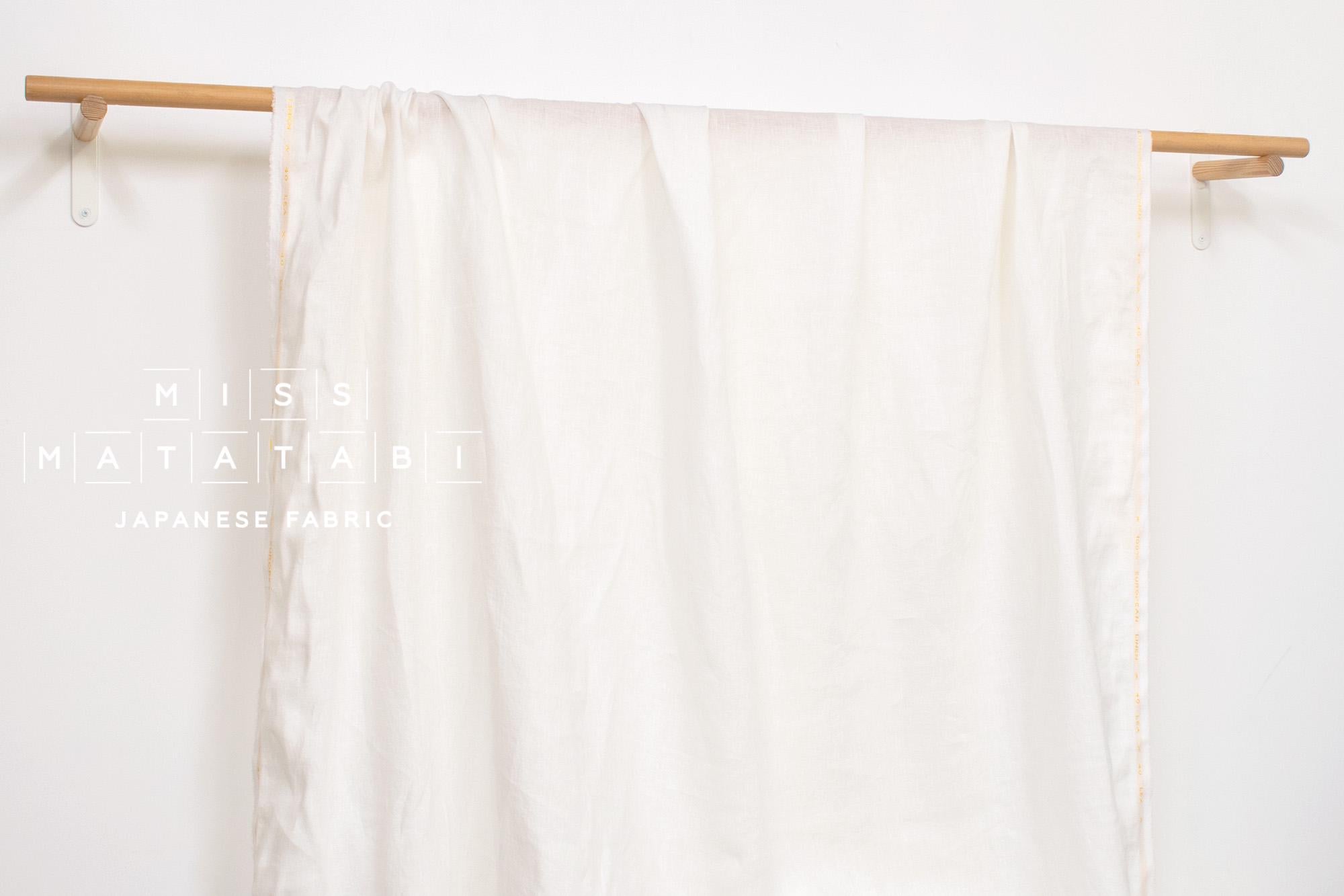 DEADSTOCK Shokunin Collection Orihimedaki Washed Linen - white