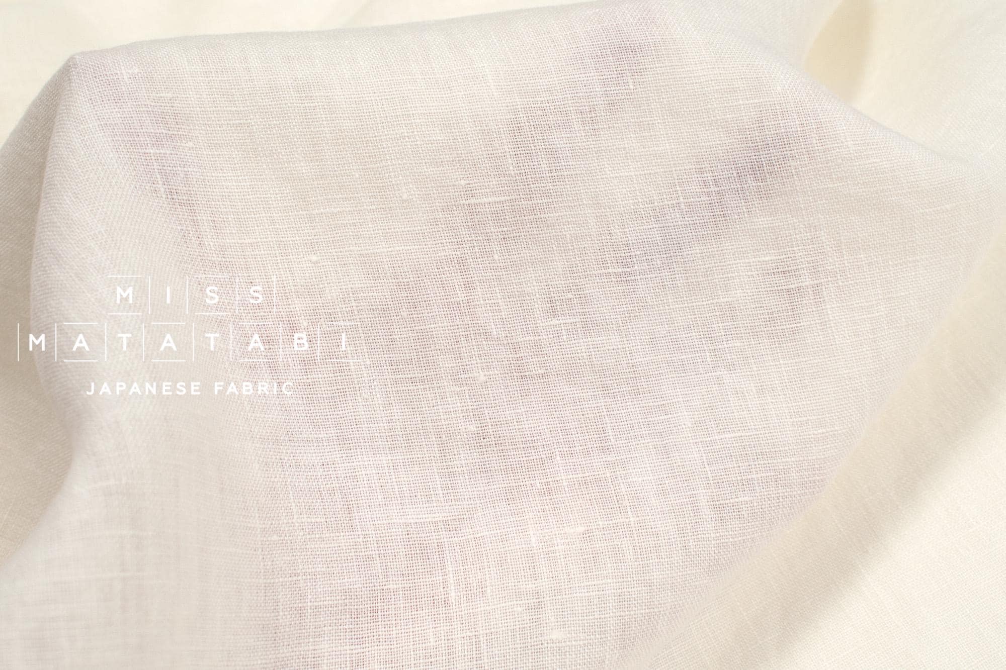 DEADSTOCK Shokunin Collection Orihimedaki Washed Linen - cream
