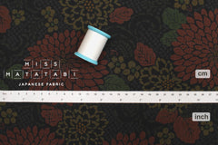 Japanese Fabric Wa Ohana - black - 50cm
