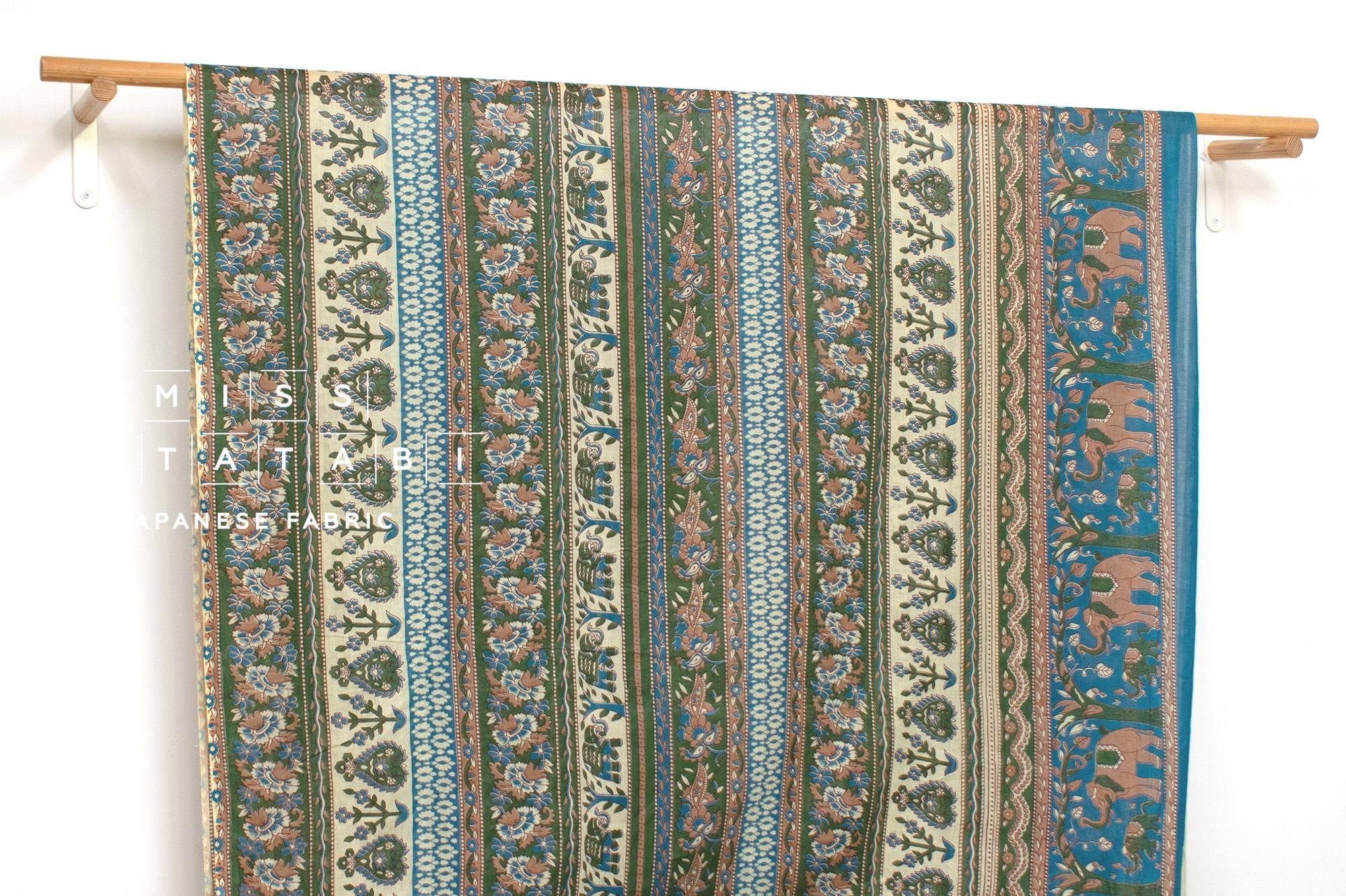 Hand Printed Indian Cotton Voile - C3 - 50cm