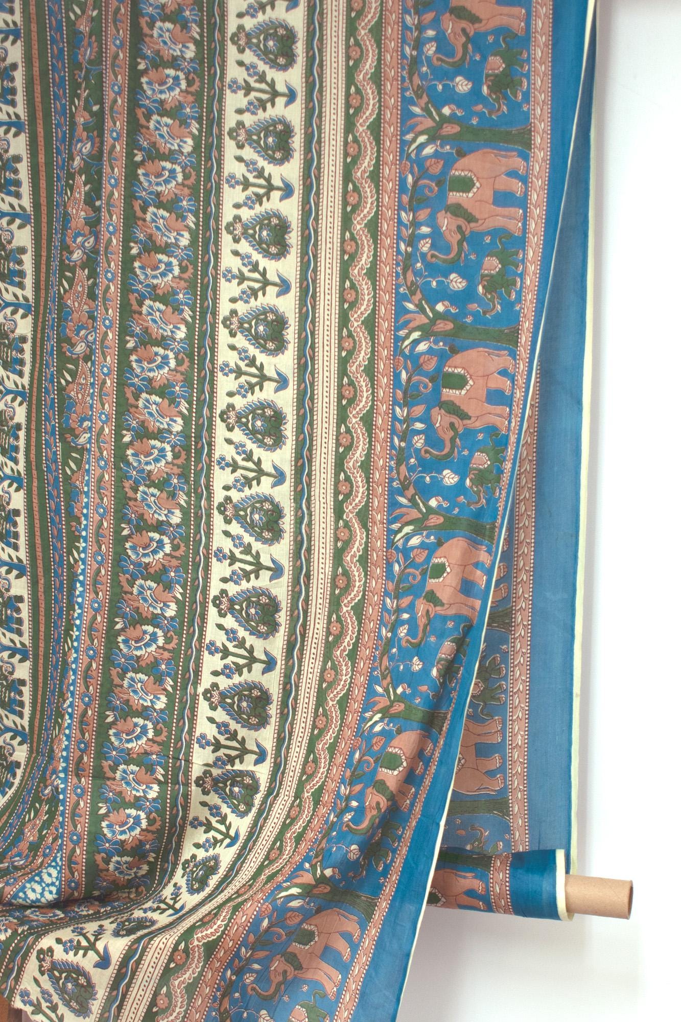 Hand Printed Indian Cotton Voile - C3 - 50cm