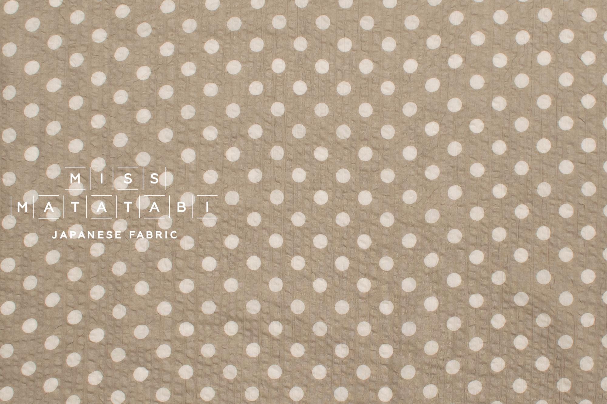 DEADSTOCK Japanese Fabric Dotty Ripple - taupe - 50cm