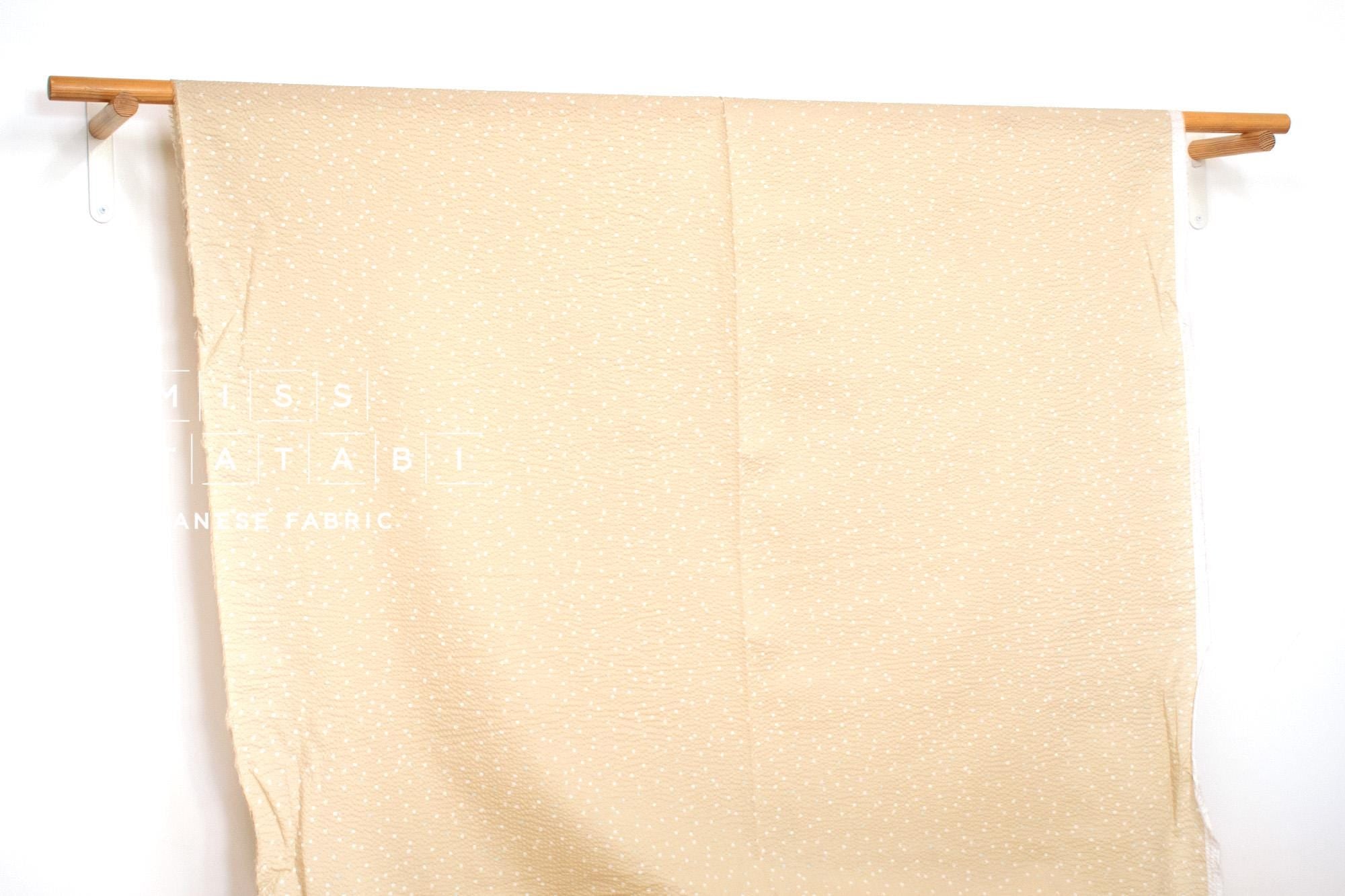 Japanese Fabric Multi Dots Ripple - sand - 50cm