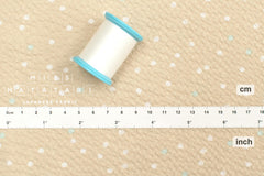 Japanese Fabric Multi Dots Ripple - sand - 50cm