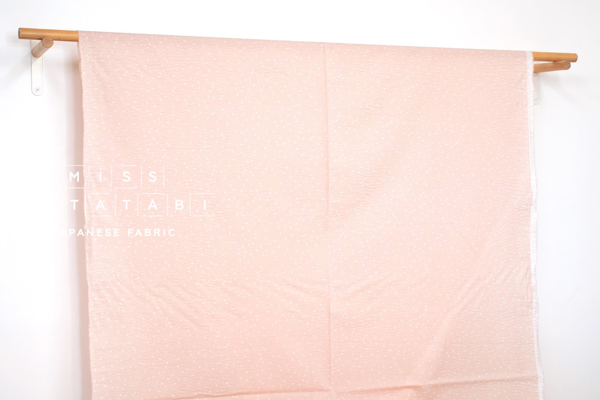 Japanese Fabric Multi Dots Ripple - pink - 50cm