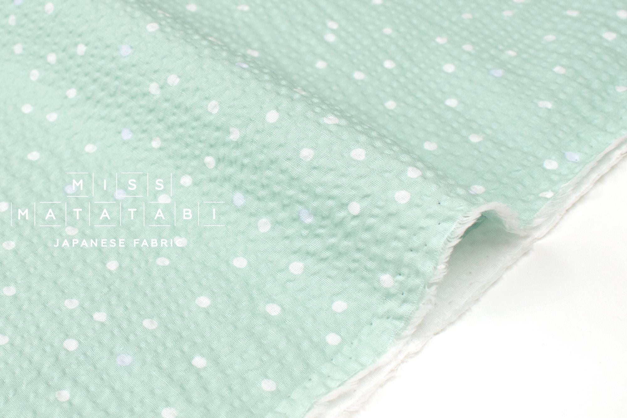 Japanese Fabric Multi Dots Ripple - mint - 50cm