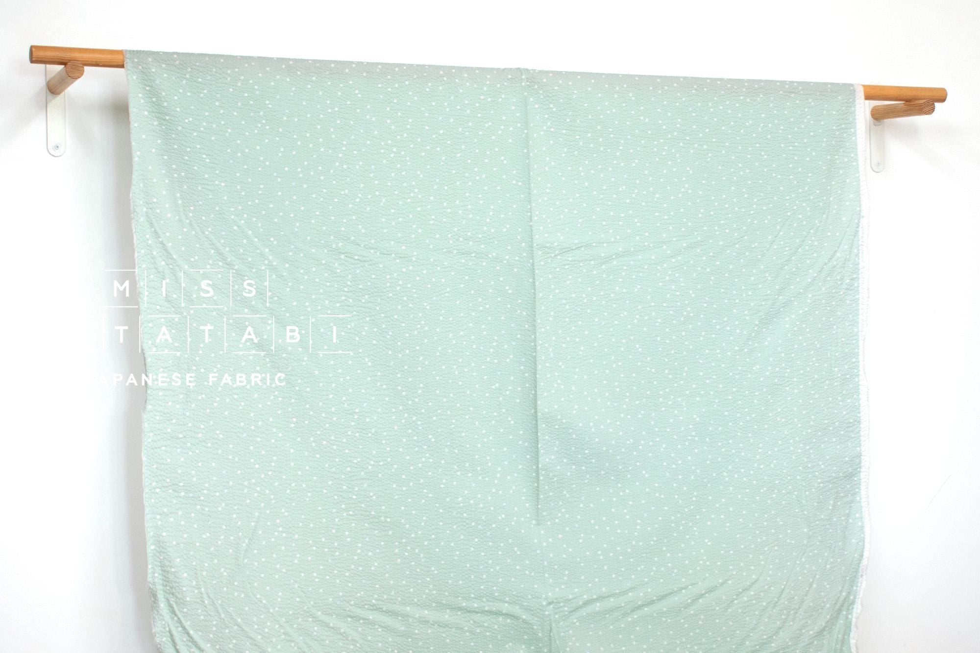 Japanese Fabric Multi Dots Ripple - mint - 50cm