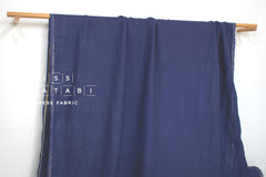 DEADSTOCK Japanese Fabric Shokunin Collection Orihimedaki Washed Linen - blue - 50cm