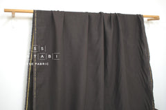 DEADSTOCK Japanese Fabric Shokunin Collection Orihimedaki Washed Linen - chocolate grey - 50cm