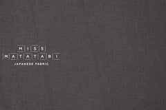 DEADSTOCK Japanese Fabric Shokunin Collection Orihimedaki Washed Linen - chocolate grey - 50cm