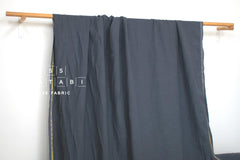 DEADSTOCK Japanese Fabric Shokunin Collection Orihimedaki Washed Linen - blue charcoal - 50cm