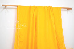 DEADSTOCK Japanese Fabric Shokunin Collection Orihimedaki Washed Linen - yellow - 50cm