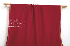 DEADSTOCK Japanese Fabric Shokunin Collection Orihimedaki Washed Linen - red - 50cm