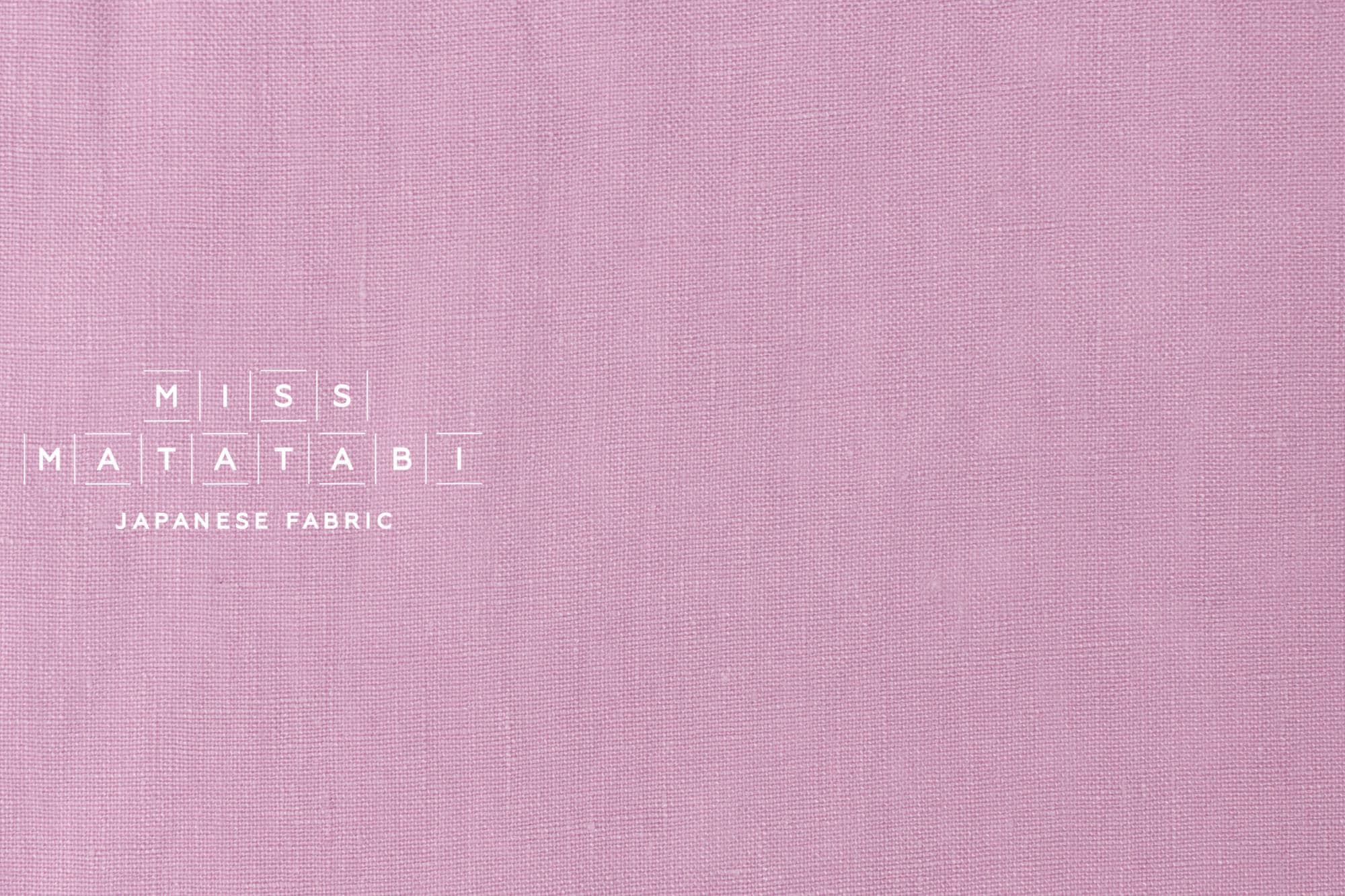 DEADSTOCK Japanese Fabric Shokunin Collection Orihimedaki Washed Linen - lilac - 50cm
