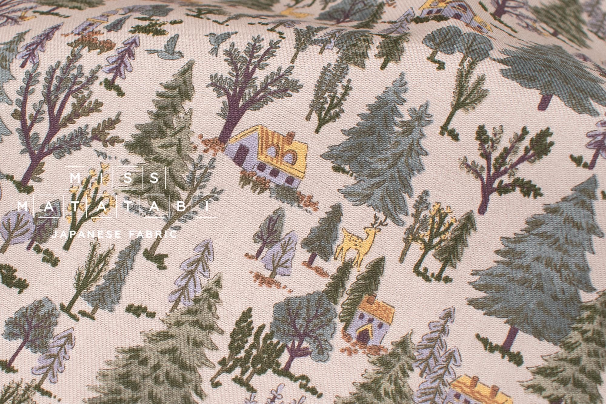 Japanese Fabric Sleepy Mountain Brushed Cotton - dusty pink - 50cm