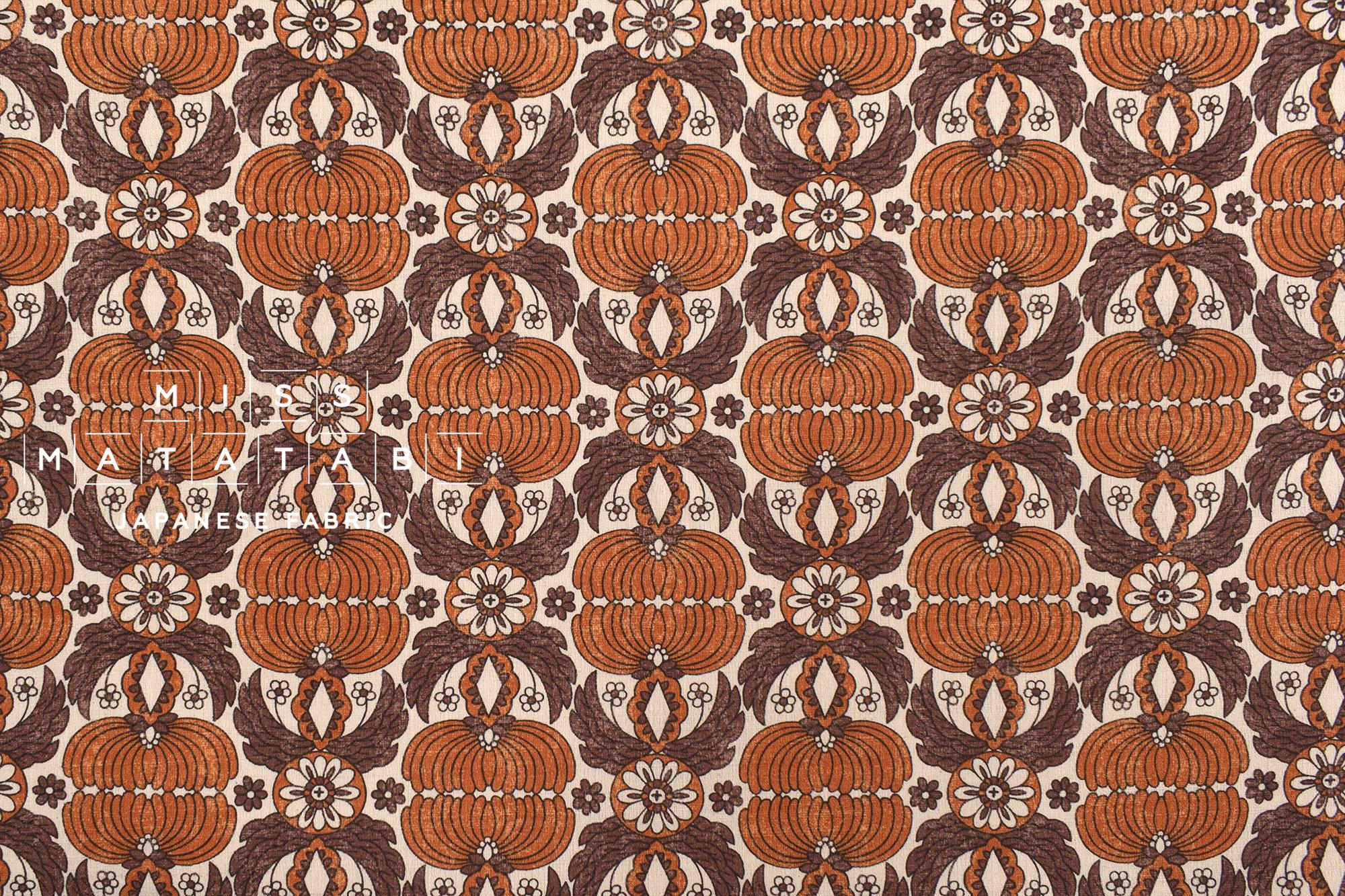 Japanese Fabric Sopo Retro Vintage - orange - 50cm