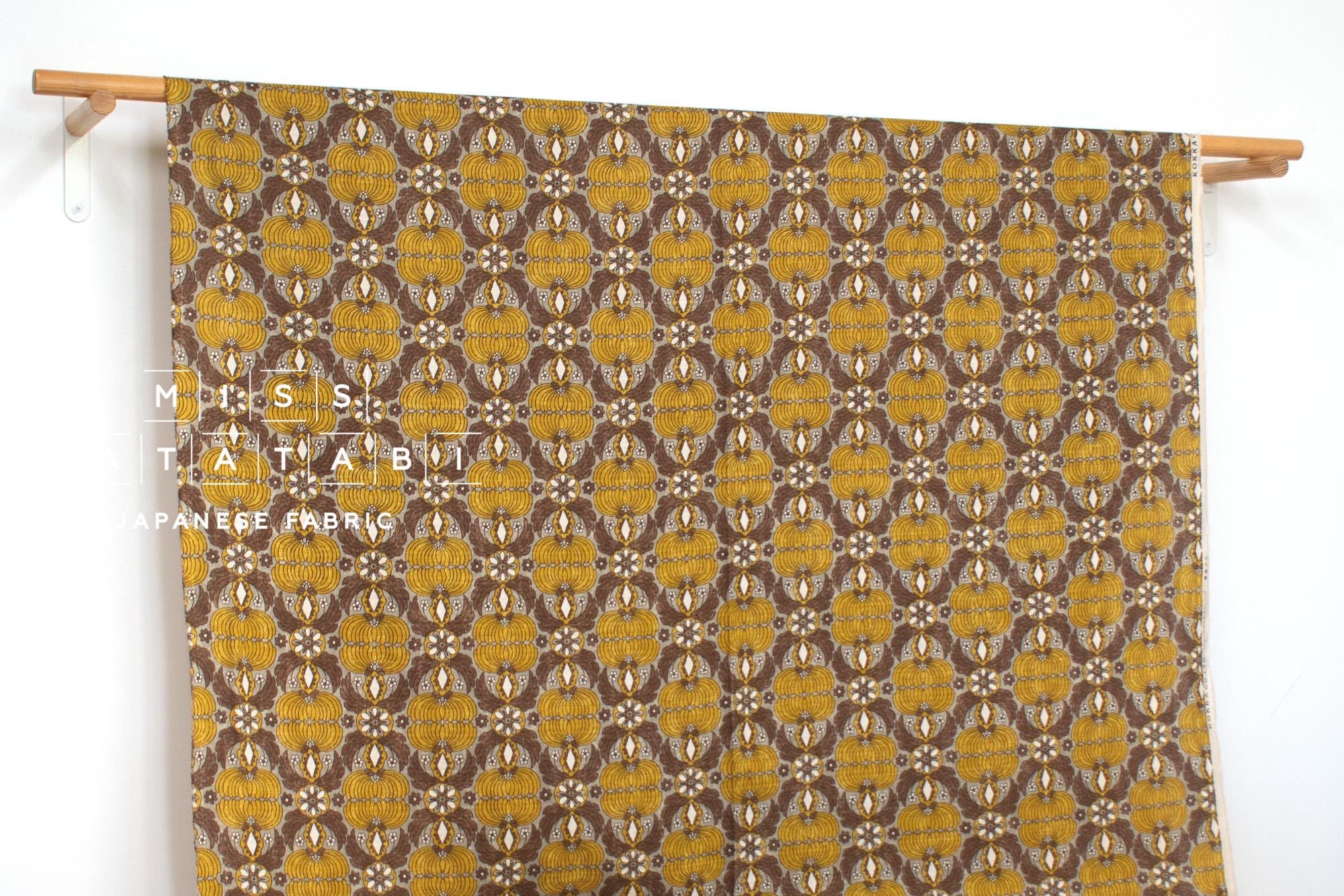 Japanese Fabric Sopo Retro Vintage - mustard - 50cm