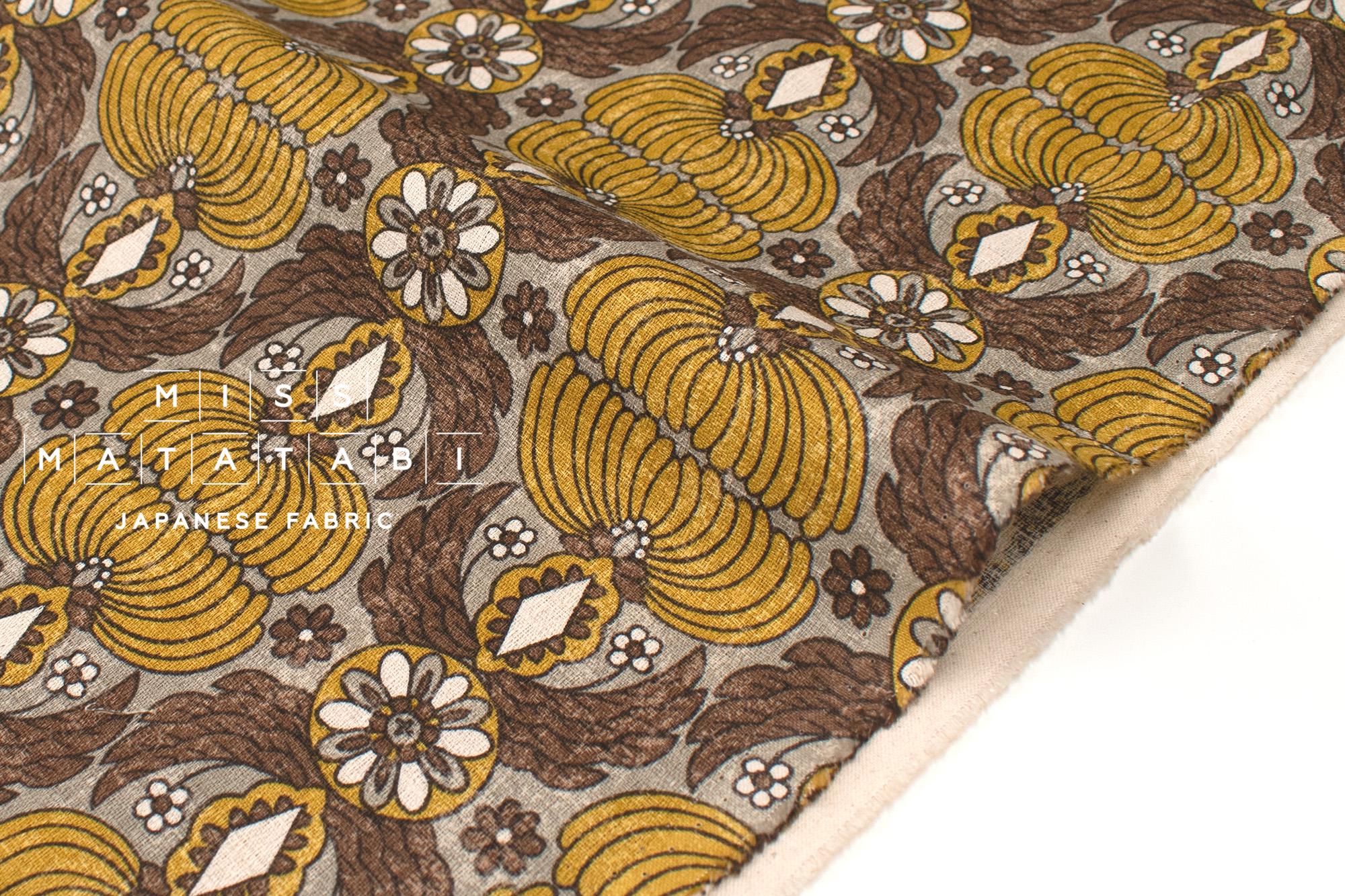 Japanese Fabric Sopo Retro Vintage - mustard - 50cm