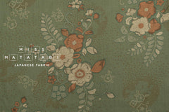 Japanese Fabric Tsujigahana - green - 50cm
