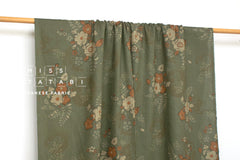 Japanese Fabric Tsujigahana - green - 50cm