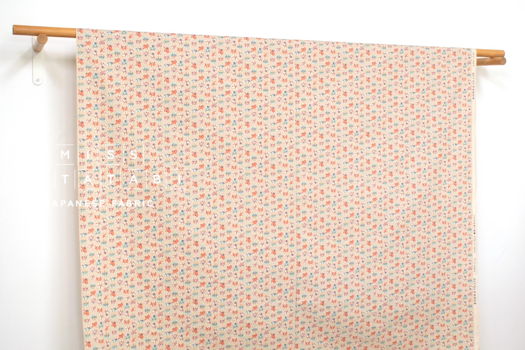 Japanese Fabric Frenchie - pastels - 50cm