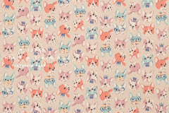 Japanese Fabric Frenchie - pastels - 50cm