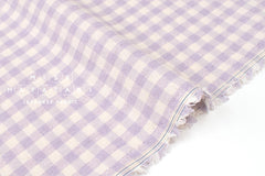 Japanese Fabric Yarn-Dyed Murazome Gingham Check - lavender - 50cm