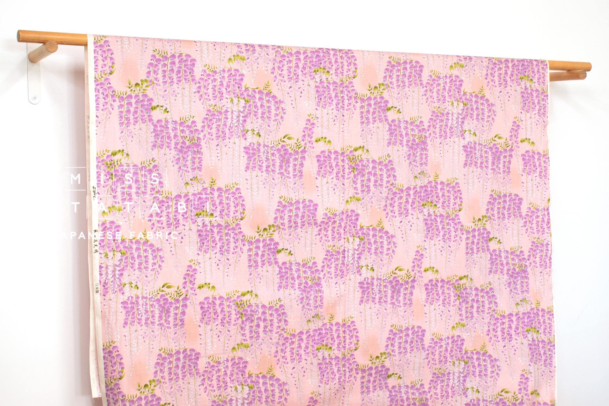 Japanese Fabric Fuji Wisteria Watercolor - pink - 50cm