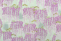 Japanese Fabric Fuji Wisteria Watercolor - green - 50cm