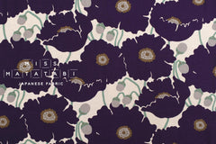 Japanese Fabric Poppies - purple - 50cm