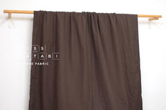 Japanese Fabric Cotton Solid Double Face Twill + Gauze - chocolate brown - 50cm