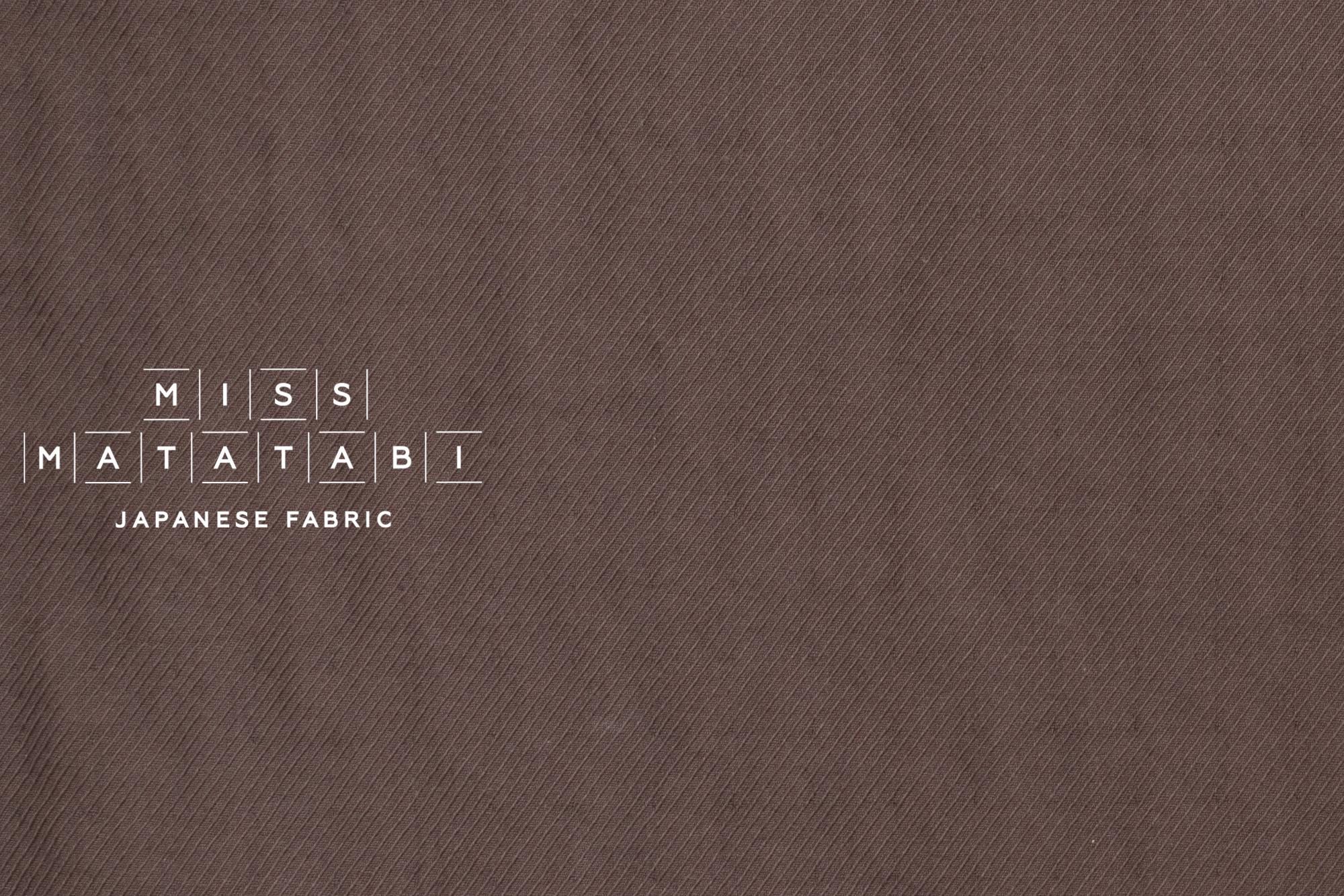 Japanese Fabric Cotton Solid Double Face Twill + Gauze - chocolate brown - 50cm