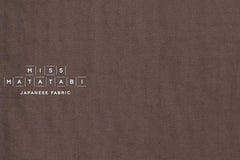 Japanese Fabric Cotton Solid Double Face Twill + Gauze - chocolate brown - 50cm