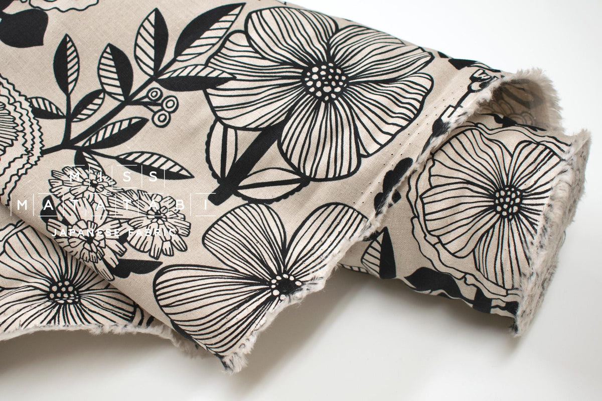 DEADSTOCK Japanese Fabric Mattina Di Vacanza Isla Floral II - G - 50cm