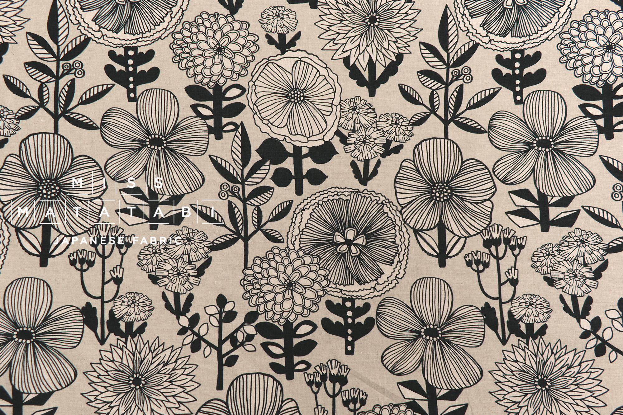 DEADSTOCK Japanese Fabric Mattina Di Vacanza Isla Floral II - G - 50cm