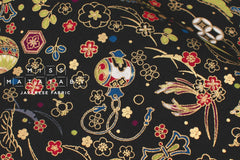 Japanese Fabric Traditional Series - 80 A black - 50cm