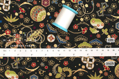 Japanese Fabric Traditional Series - 80 A black - 50cm