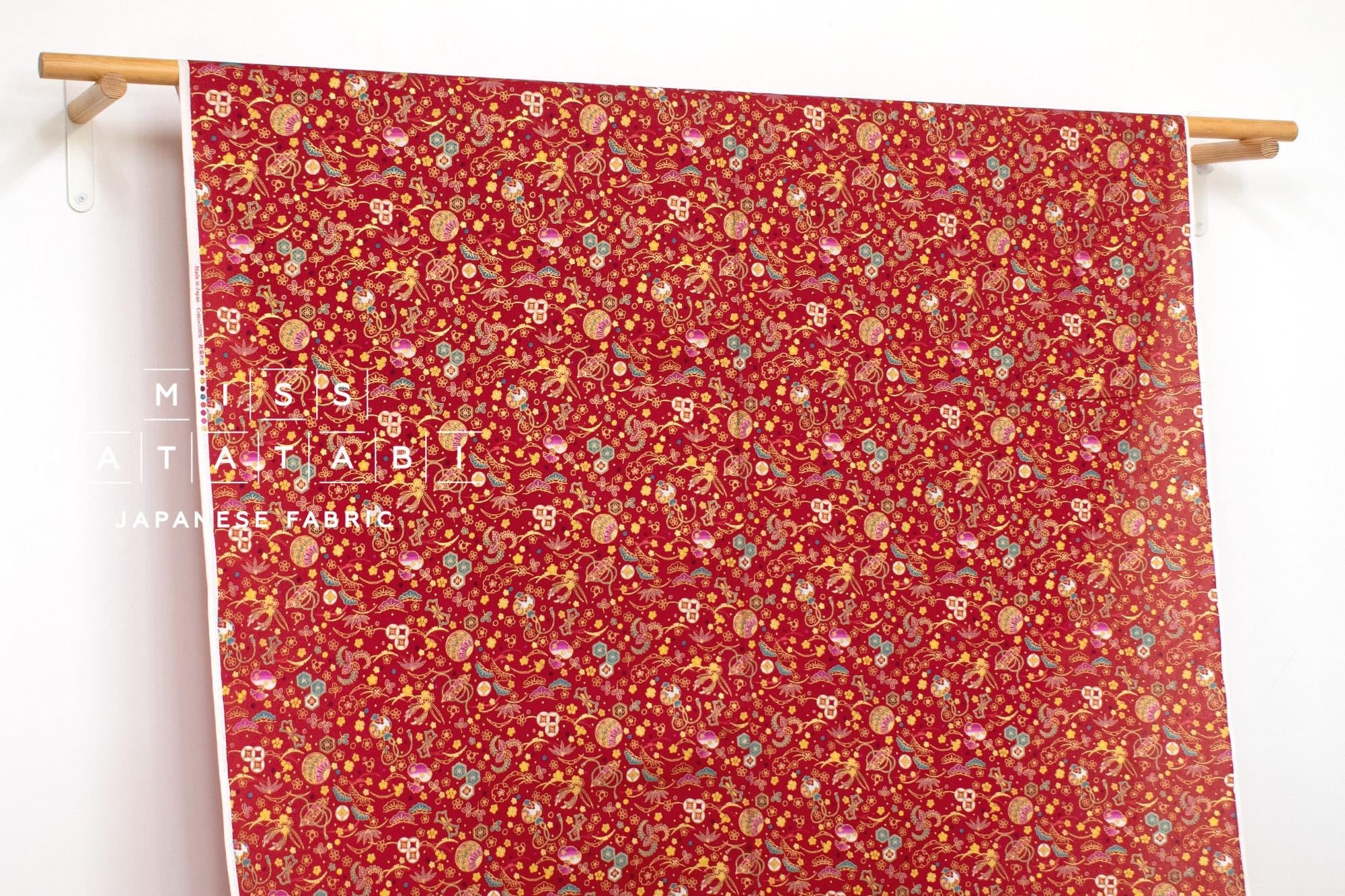 Japanese Fabric Traditional Series - 80 B red - 50cm