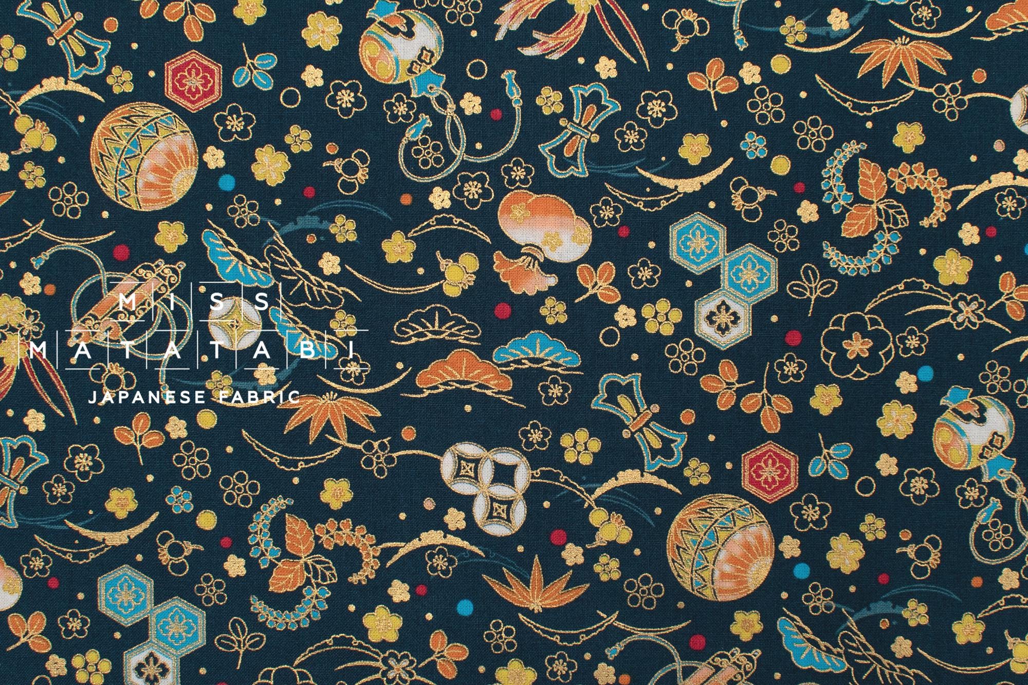 Japanese Fabric Traditional Series - 80 C blue - 50cm