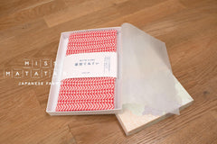 Shokunin Collection Hand-printed Chusen Japanese Tenugui Fabric - Kunoji Chain 25 red - panel
