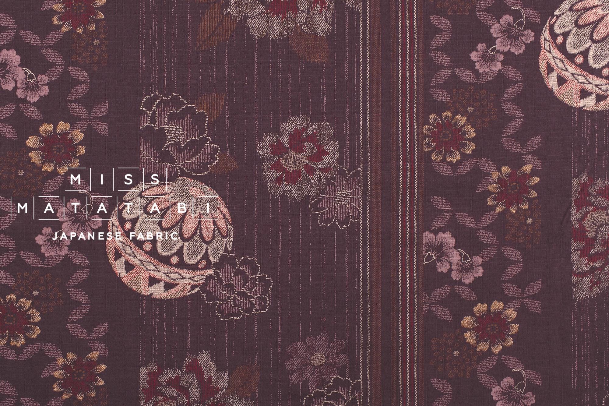Japanese Fabric Hanatemari - purple - 50cm