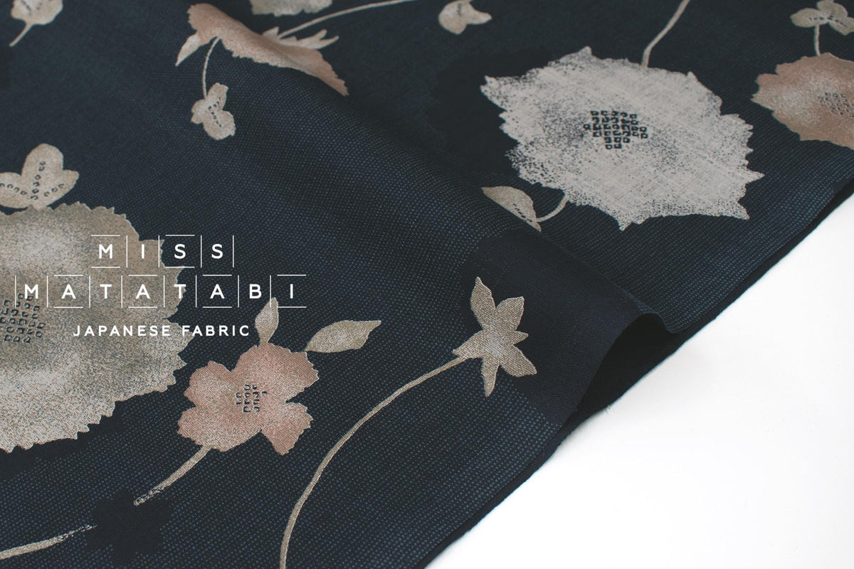 Japanese Fabric Kaede - blue - 50cm