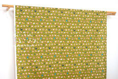 Japanese Fabric Little Sumo Wrestlers - olive - 50cm