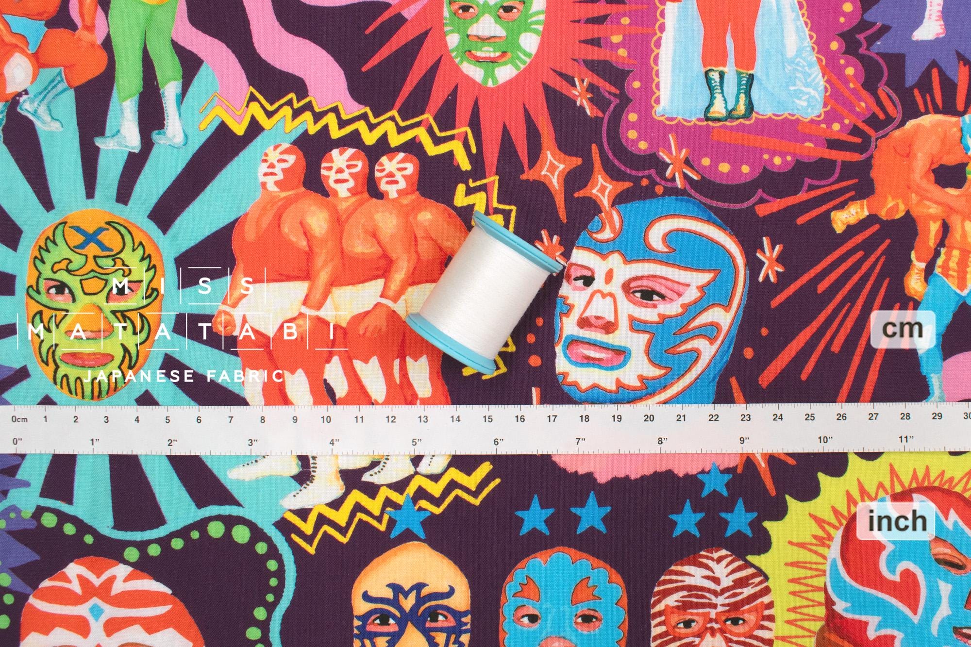 Japanese Fabric Lucha Libre - B - 50cm