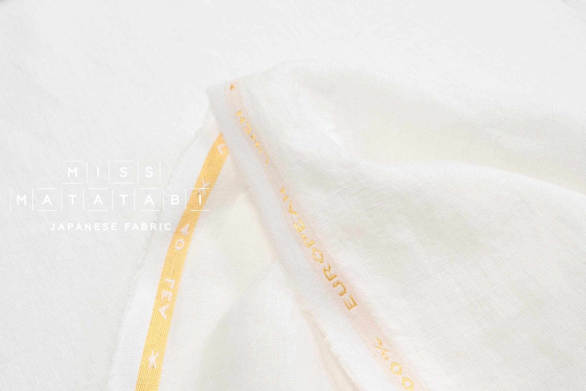 DEADSTOCK Shokunin Collection Orihimedaki Washed Linen - white