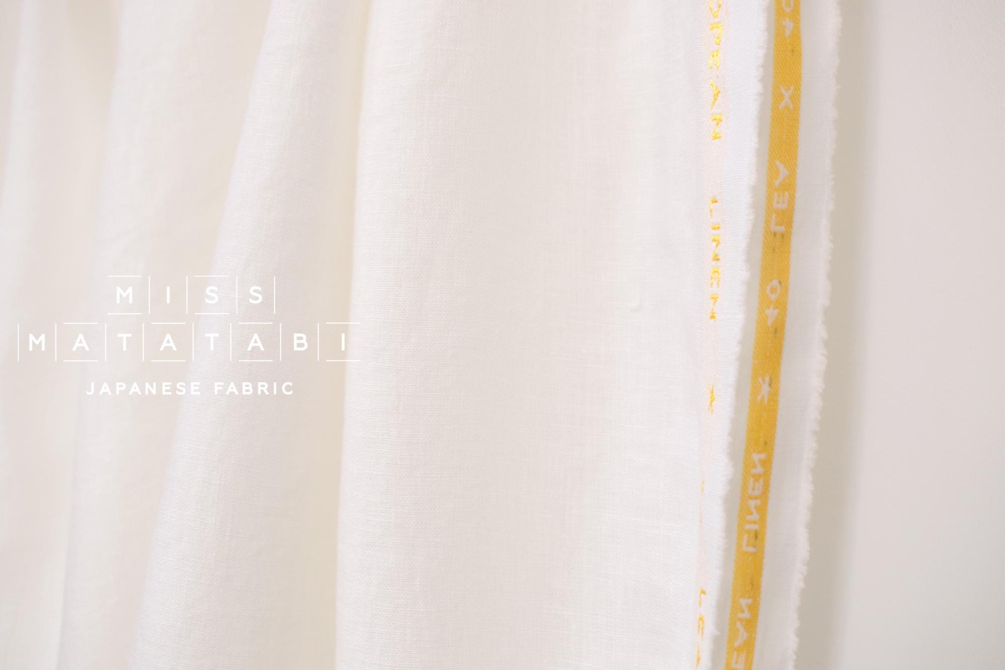 DEADSTOCK Shokunin Collection Orihimedaki Washed Linen - white